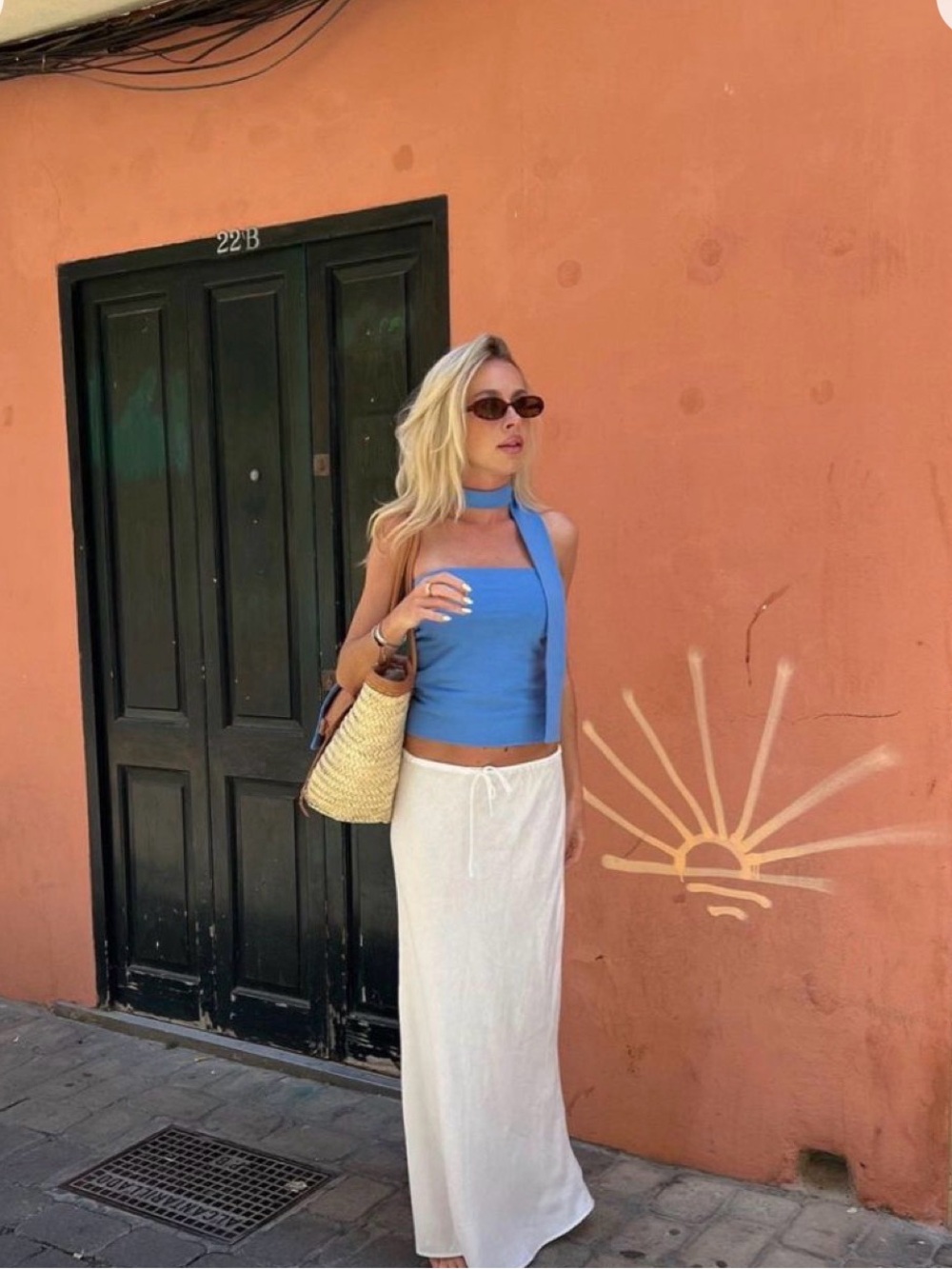 Sunset Adore Royal Blue It Scarf Top